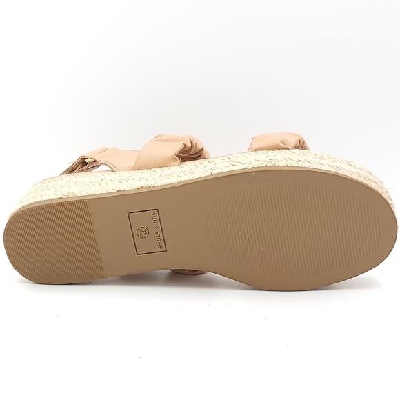 Sun + Stone Women Slingback Platform Sandals Dovee Size US 7.5M Tan Smooth - Picture 6 of 6